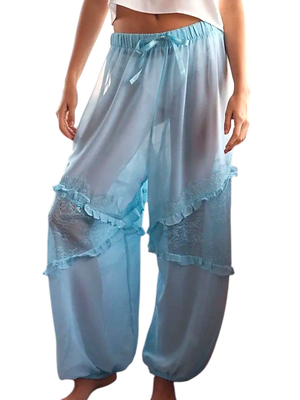 Anthropologie LyreBird Sheer Lace Balloon Pants S Fairy Grunge Coquette Romantic